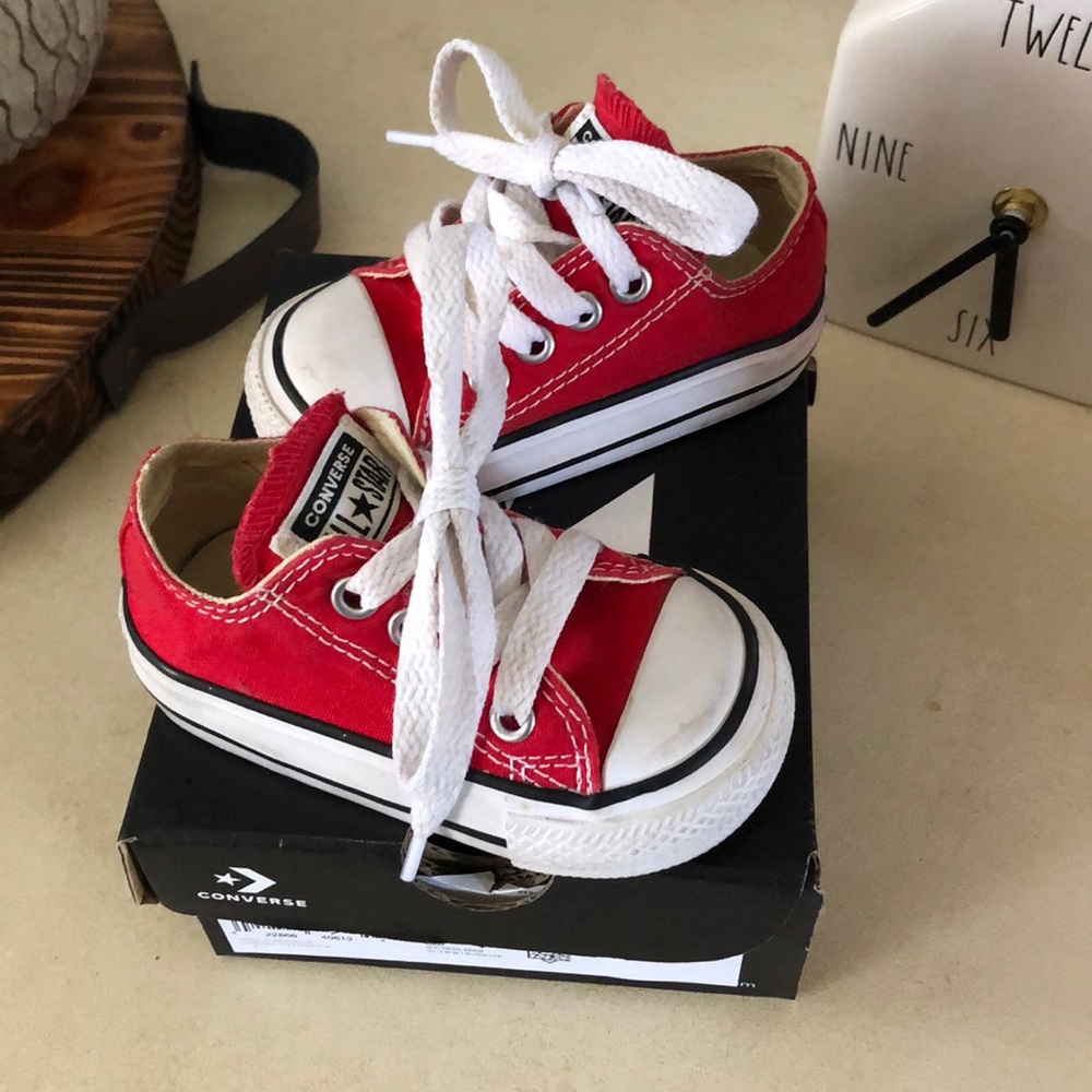 Red toddler converse